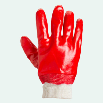 Перчатки ХБ с нитрил облив, масло-бензостойкие красные (арт.4518) Doloni