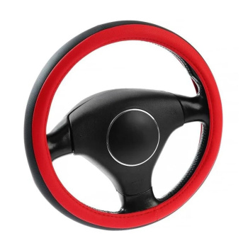 Оплётка на руль Lavita, размер М, красная, ПВХ 2691581