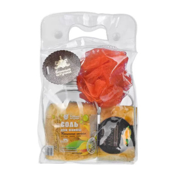 Подарочный набор 3 предмета (полотенце, мыло, мочалка) "Банные штучки" / 6