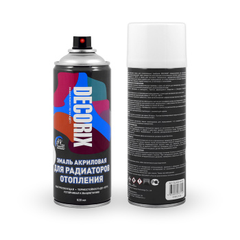 Эмаль-аэрозоль белый матовый для радиаторов 520 мл DECORIX (A24) *1/12
