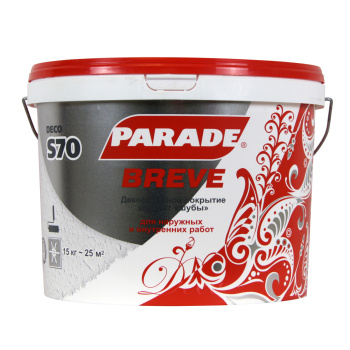Покрытие акриловое декоративное Breve S70 с эффектом шубы белый 15 кг PARADE *1