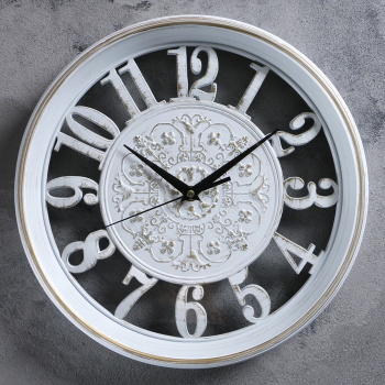 Часы настенные, серия: Интерьер, "Цианотис", белые, d=30.5 см 3096872