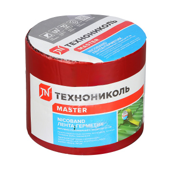 Лента-герметик 3х0.1 м ТехноНиколь Nicoband, самоклеящаяся, красный