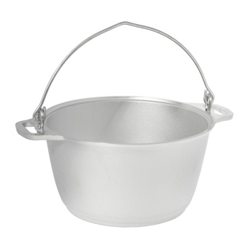 Котел алюм. литой походный с крышкой 8,0л с дужкой Kukmara кп80 (Кукмор) *1/4